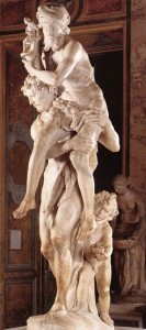 Enea - anchise - ascanio in fuga da Troia - scultura di Bernini