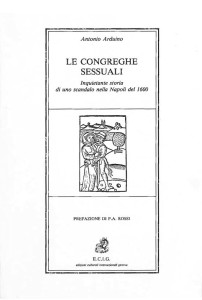 copertina libro LE CONGREGHE SESSUALI - Antonio Arduino - ECIG Genova 1984