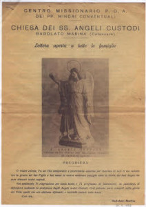 centro missionario poa BADOLATO MARINA  1956-1958 documento
