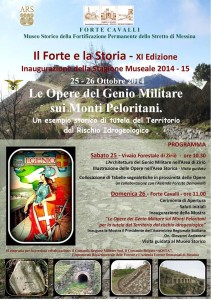 Locandina  il Forte e la Storia 26.10.2014 Forte Cavalli  Messina
