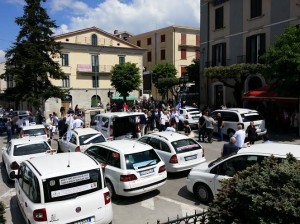 protesta taxi roma pro ospedale agnone 09.05.2015 piazza unità italia