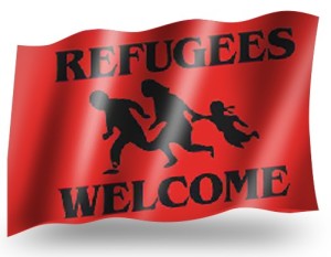 welcome refugee_flag