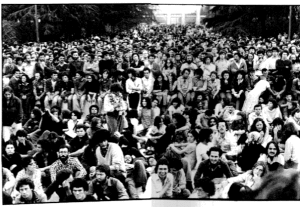 manifestazione studentesca universit_ di Roma anni settanta