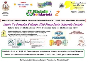 locandina Riciclo e Solidarietà 2 Chiaravalle Centrale.